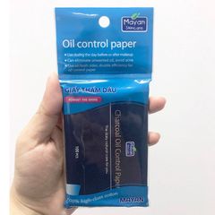 Giấy Thấm Dầu Than Hoạt Tính Mayan Charcoal Oil Control Paper 100 PCS