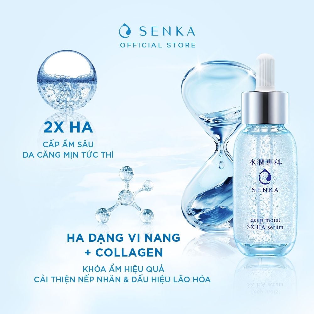 Serum Senka Deep Moist 3X HA Cấp Ẩm Chuyên Sâu & Cải Thiện Nếp Nhăn 30ml