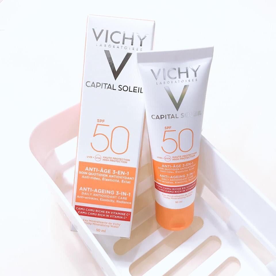 Kem chống nắng chống lão hoá Vichy Ideal Soleil Anti Age SPF50+ 50ml
