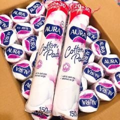 Bông Tẩy Trang Aura beauty 150 miếng