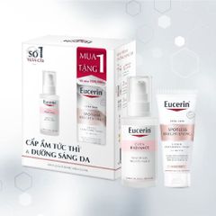 Combo Eucerin Gel Cấp Ẩm, Dưỡng Sáng 50ml +Sữa Rửa Mặt Dịu Nhẹ Sáng Da 50g