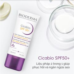 Kem dưỡng chống nắng, phục hồi da Bioderma Cicabio SPF 50+ 30ml
