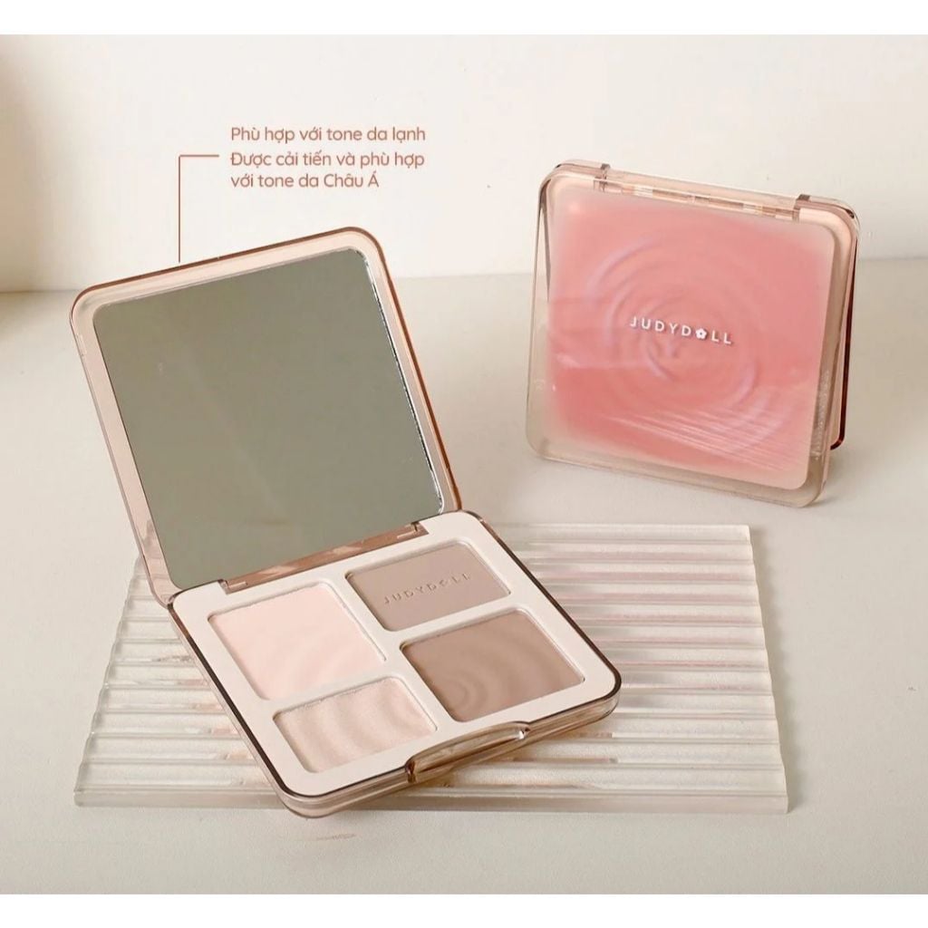 Phấn Bắt Sáng Tạo Khối 4 Ô JudyDoll