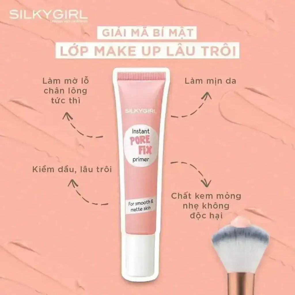 Kem Lót Che Lỗ Chân Lông Silkygirl Instant Pore Fix Primer 15ml