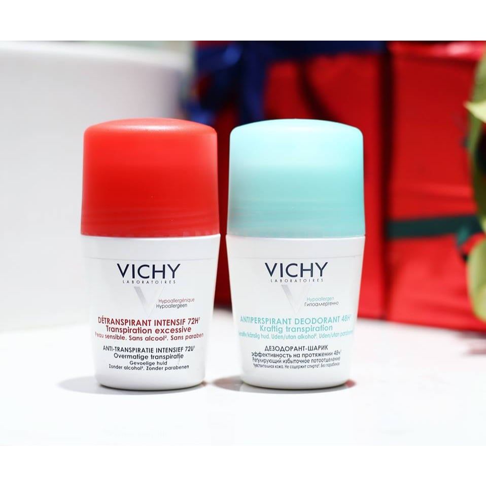Lăn Khử Mùi Vichy Detranspirant Intensif 72H 48h Anti - Perspirant (50ml)
