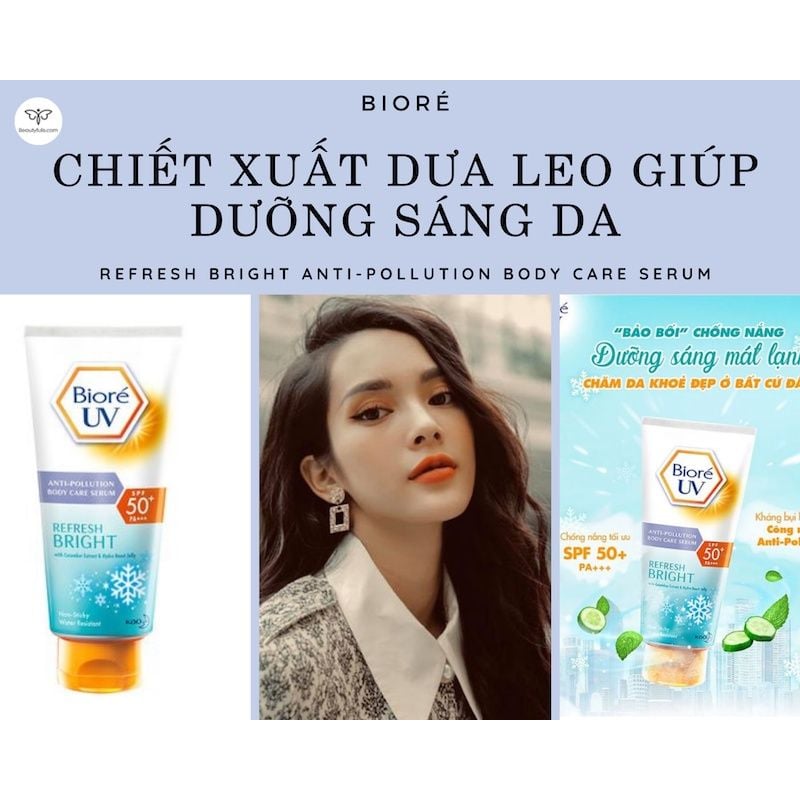 Serum Chống Nắng Dưỡng Thể Kháng Bụi Mát Lạnh Biore UV SPF 50+/PA+++