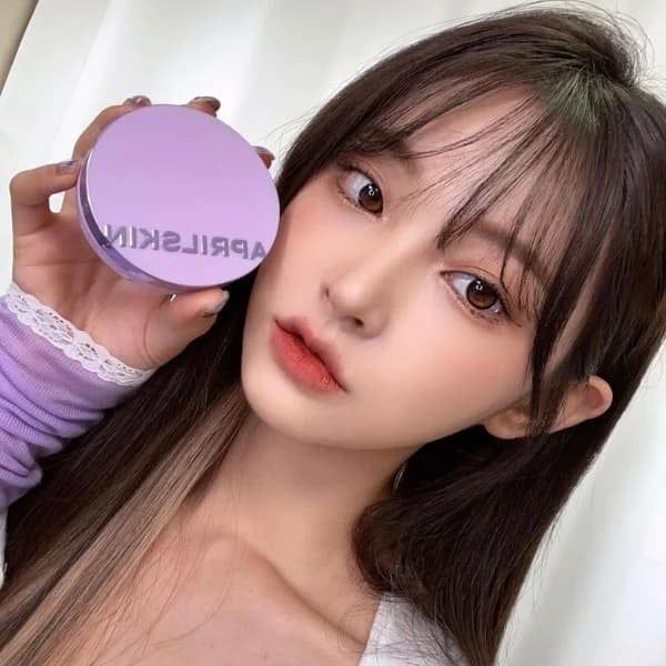 Phấn Nước Cushion Aprilskin Ultra Slim SPF50+ PA+++ Màu Tím 15g