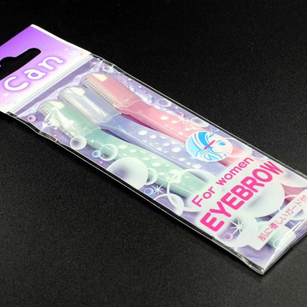 Bộ 3 Dao Cạo Mày & Cạo Mặt Kai Can For Women Eyebrow