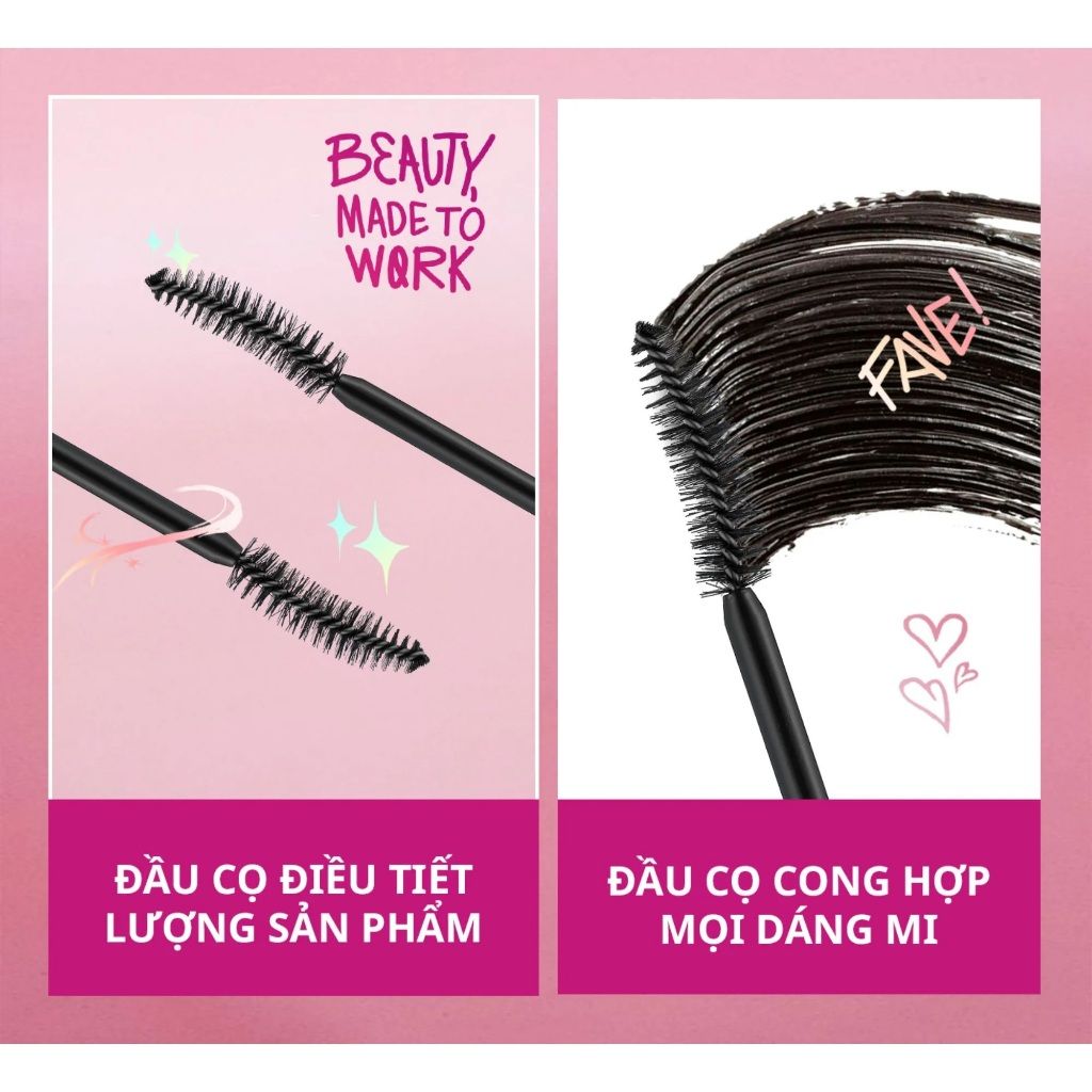 Mascara Essence Lash Goals Volume / Long Curl Waterproof chuốt mi làm dài và làm dày mi 7.5ml