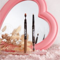 Chì Kẻ Mày 2 Đầu Lâu Trôi Silkygirl 24hr Flat Tip Brow Liner