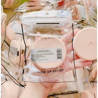 Bông phấn ướt tròn lớn Vacosi BP05