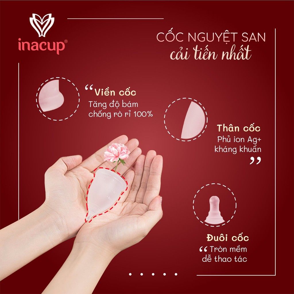 Cốc Nguyệt San Inacup 100% Silicon Y Tế