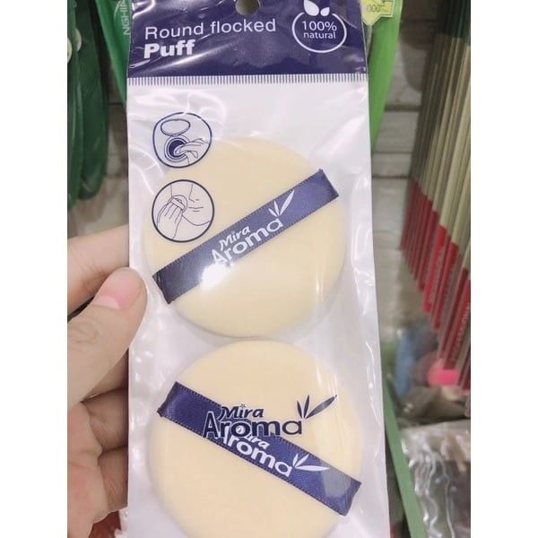 Bông Phấn Khô Mira Aroma Hình Tròn Siêu Mịn