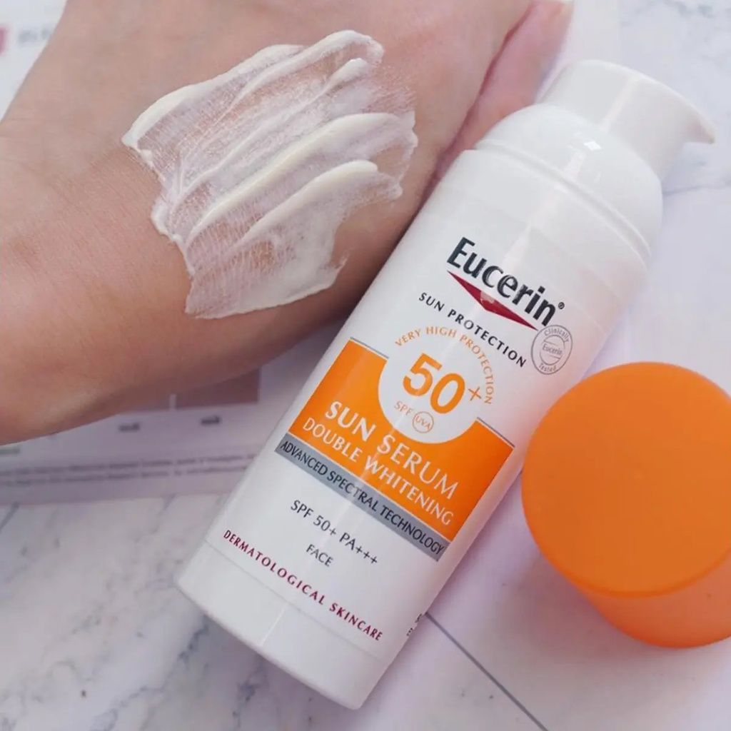 Kem Chống Nắng Eucerin Chứa Tinh Chất Sáng Da 50ml Sun Serum Spotless Brightening SPF 50+ UVB UVA