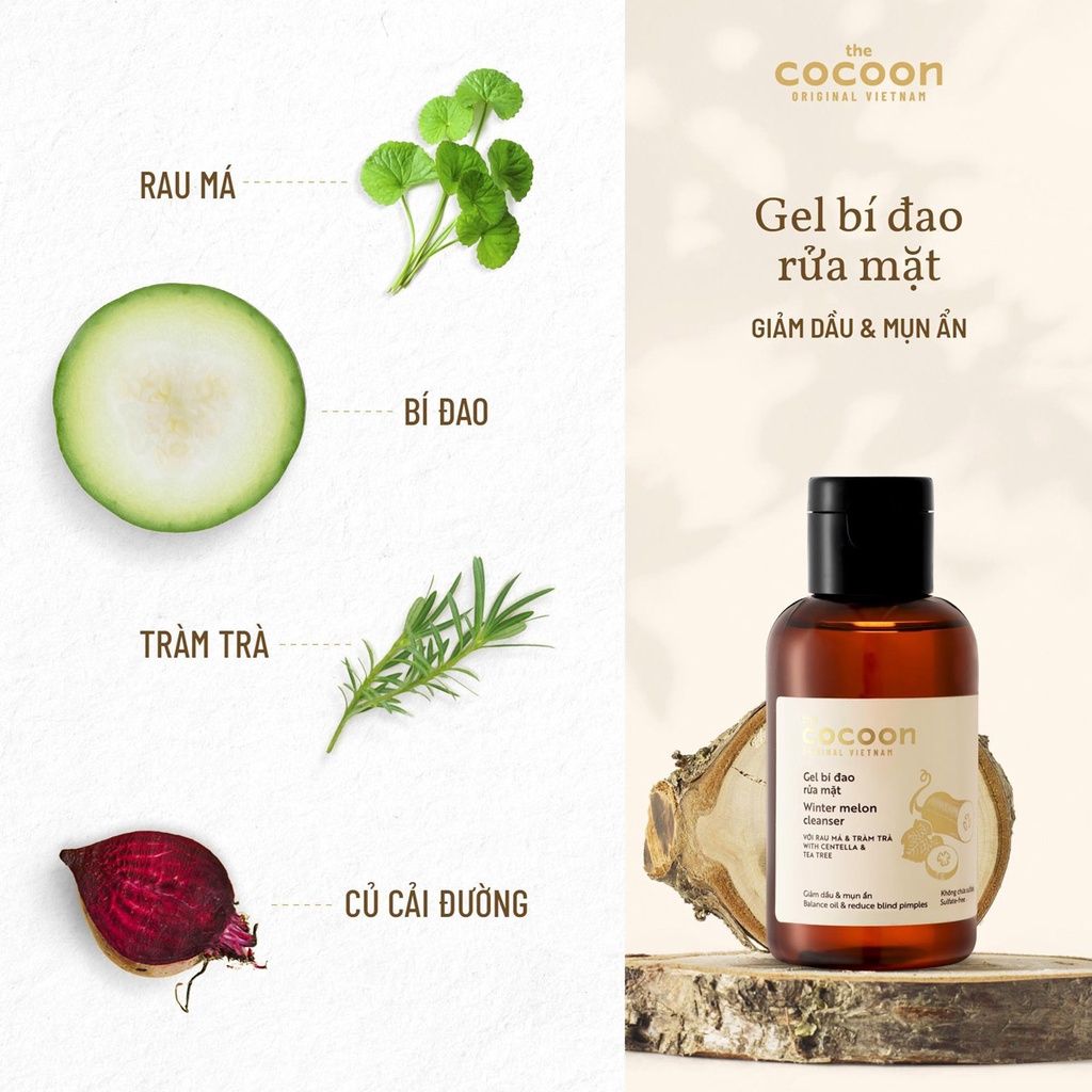 Gel rửa mặt Cocoon bí đao Winter melon cleanser