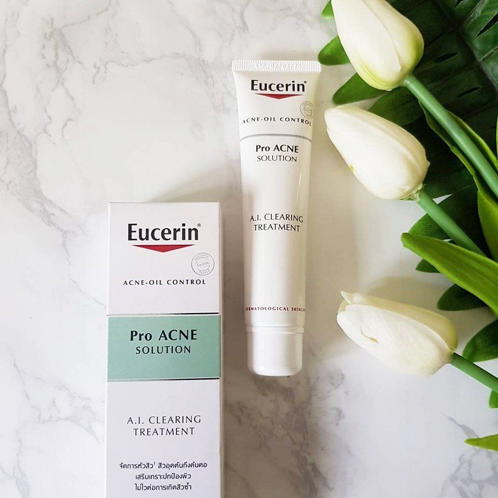 Gel Dưỡng Eucerin Pro ACNE Solution A.I Clearing TreatmentGiảm Mụn Viêm & Không Viêm 40ml