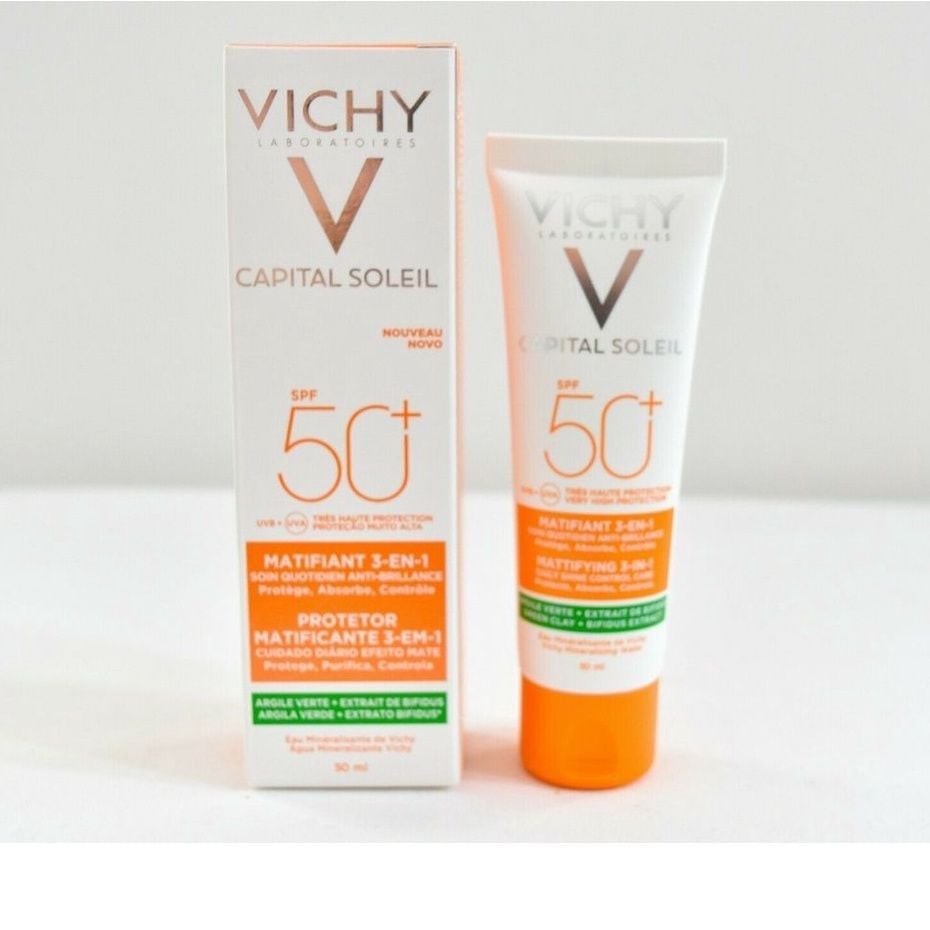 Kem chống nắng cho da dầu mụn Vichy Capital Soleil Mattifying 3-In-1 SPF 50