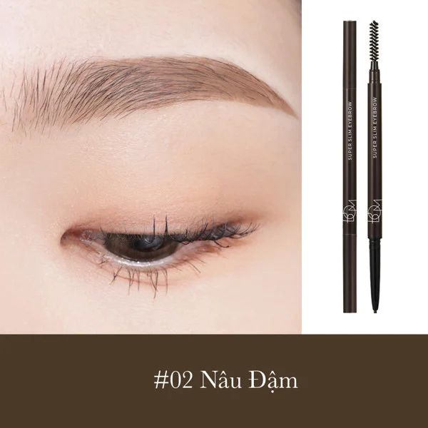 Chì Kẻ Chân Mày Siêu Mảnh, Lâu Trôi B.O.M Super Slim Eyebrow 0.1g