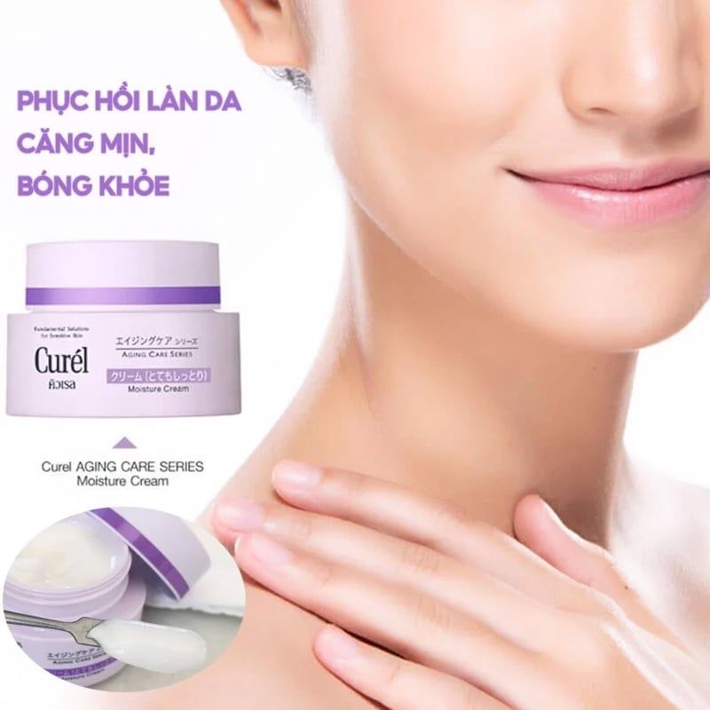 Kem Dưỡng Ẩm Curél Chuyên Sâu Cho Da Lão Hóa 40g Aging Care Series Moisture Facial Cream