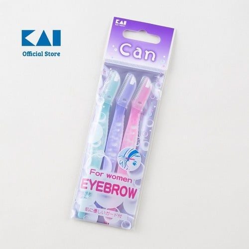 Bộ 3 Dao Cạo Mày & Cạo Mặt Kai Can For Women Eyebrow