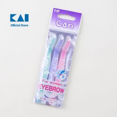 Bộ 3 Dao Cạo Mày & Cạo Mặt Kai Can For Women Eyebrow