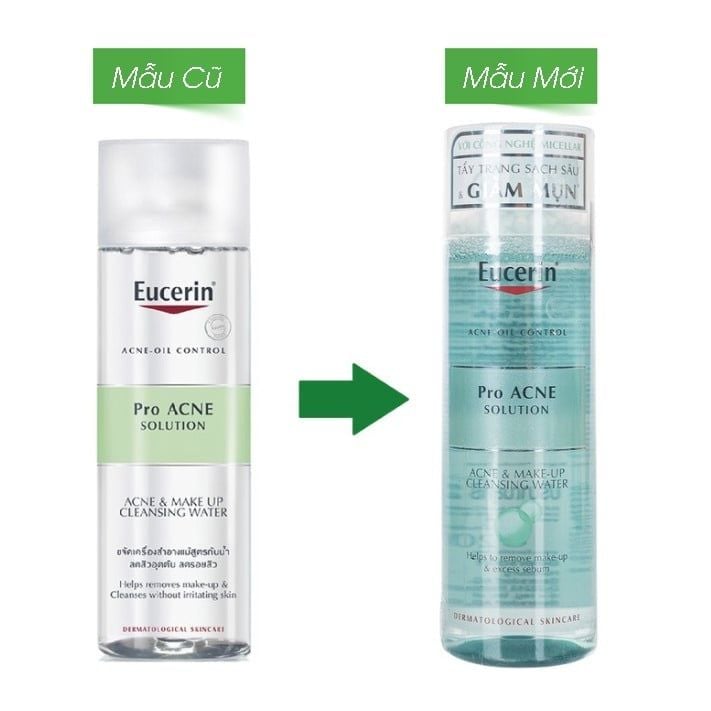 Nước Tẩy Trang Eucerin Pro Acne Solution Cleansing Water Cho Da Nhờn Mụn