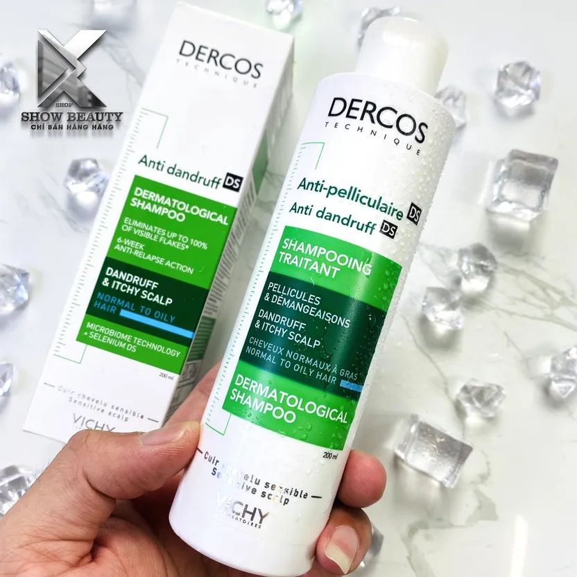 Dầu Gội Vichy Giảm Gàu Cho Da Đầu Dầu Dercos Shampoo Dandruff & Itchy Scalp 200ml