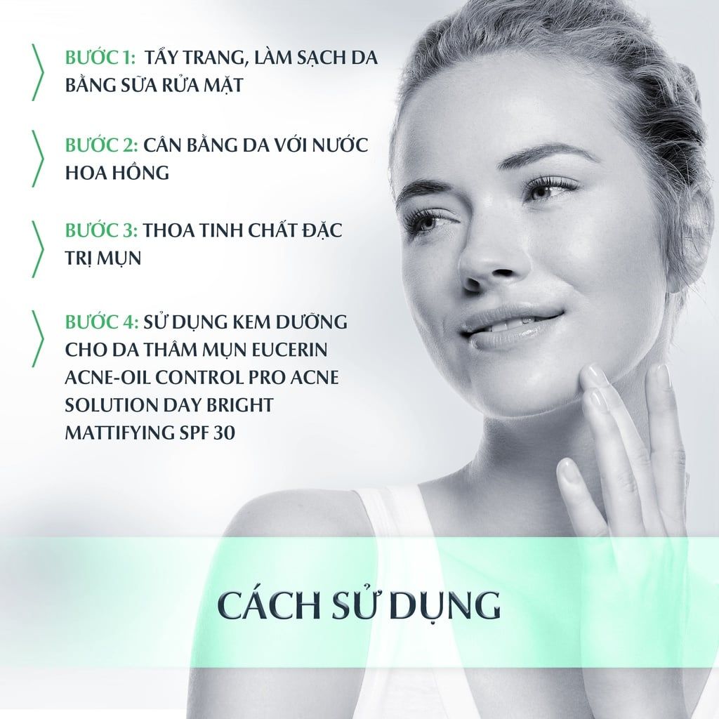 Kem Dưỡng Eucerin Cho Da Thâm Mụn Pro Acne Solution Day Bright Mattifying SPF30 50ml