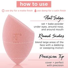 Set 2 Mút Trang Điểm Real Techniques Tán Nền + Dặm Phấn Phủ Miracle Complexion Sponge® + Miracle Powder Sponge™