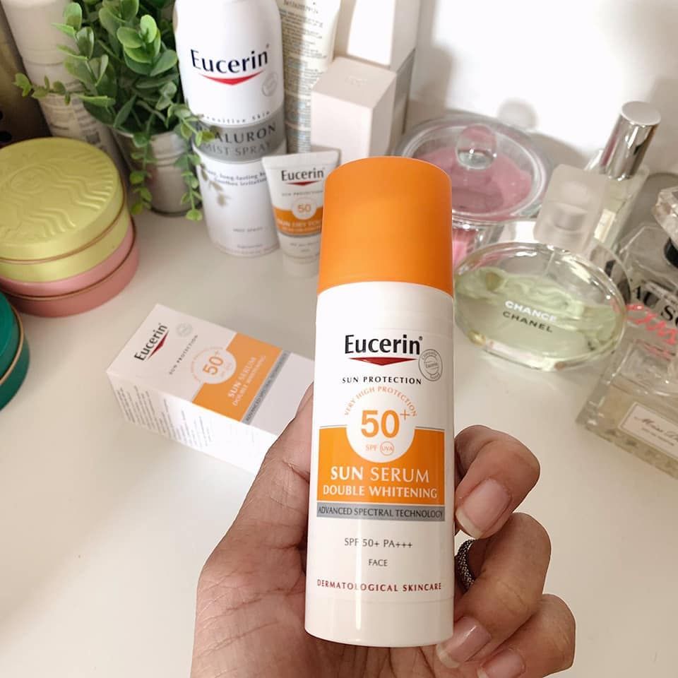 Kem Chống Nắng Eucerin Chứa Tinh Chất Sáng Da 50ml Sun Serum Spotless Brightening SPF 50+ UVB UVA