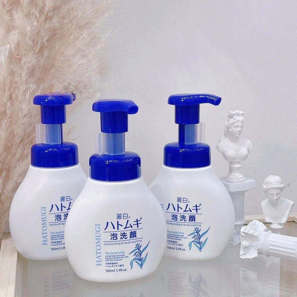 Sữa Rửa Mặt Tạo Bọt Hatomugi Facial whip 160ml Nhật Bản