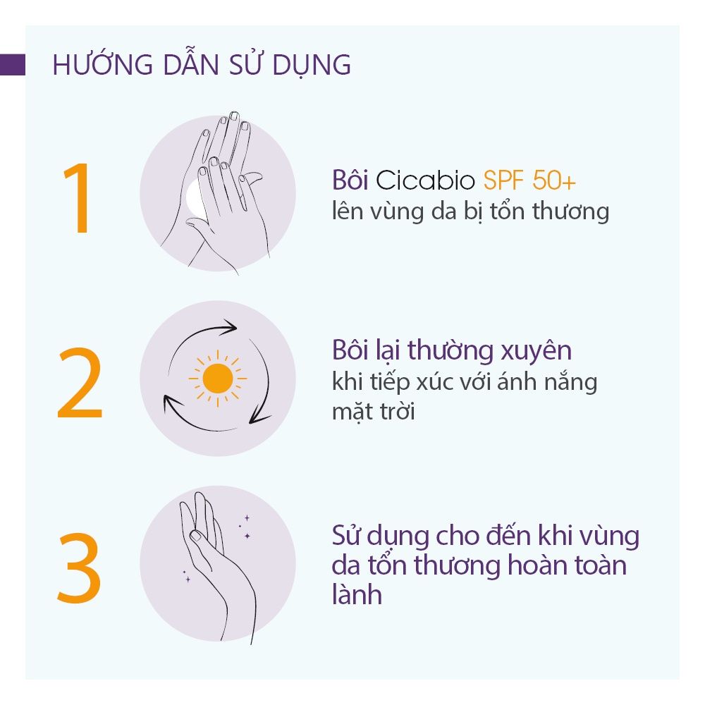 Kem dưỡng chống nắng, phục hồi da Bioderma Cicabio SPF 50+ 30ml