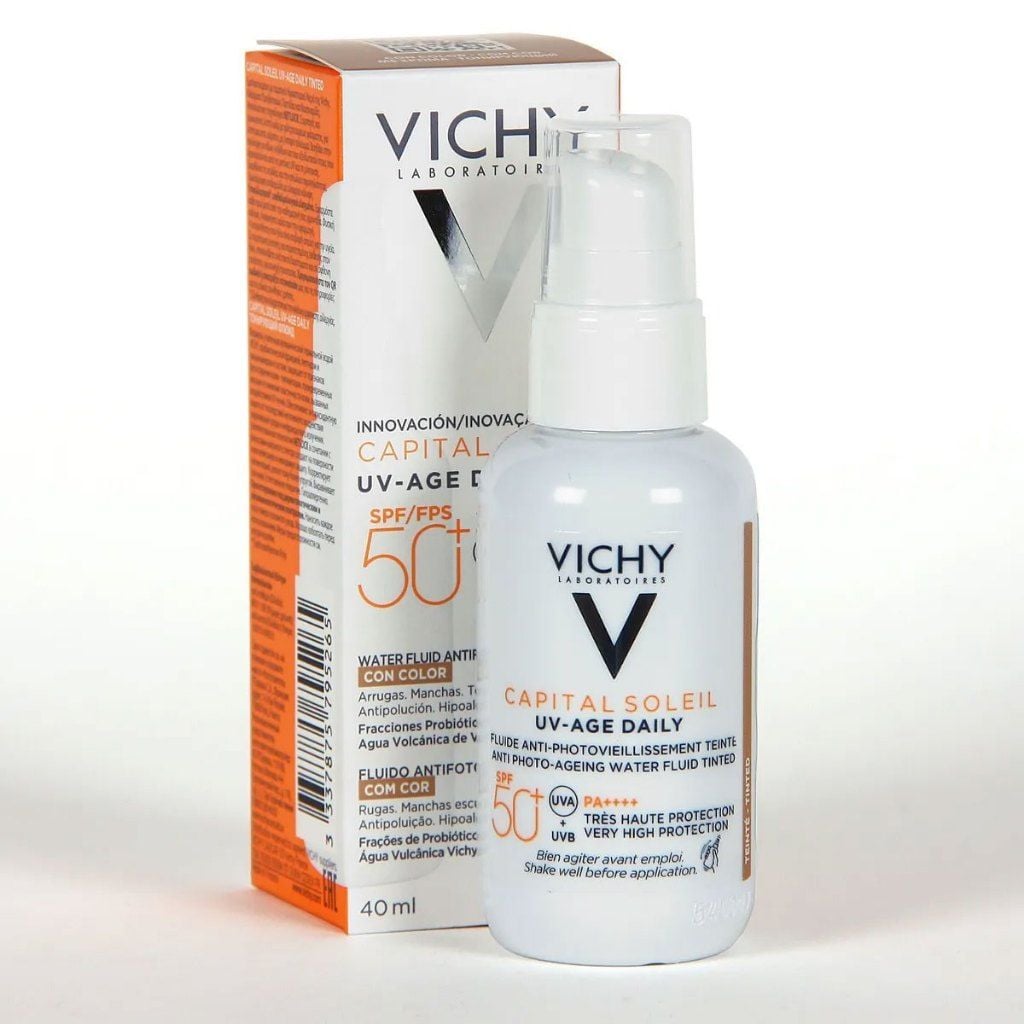 Gel Chống Nắng Vichy Bảo Vệ Da, Ngừa Thâm Nám Capital Soleil UV Age Daily SPF50 50ml