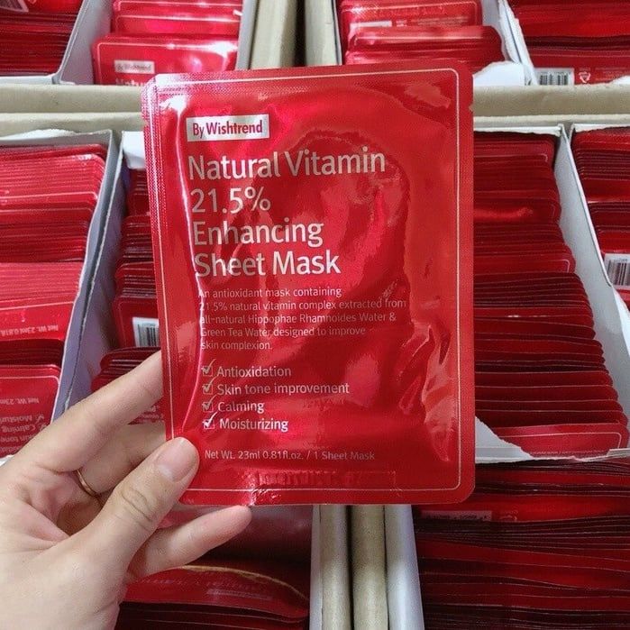 Mặt nạ giấy OST By Wishtrend Natural Vitamin 21.5 Enhancing sheet mask