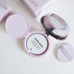 Phấn Nước Cushion Aprilskin Ultra Slim SPF50+ PA+++ Màu Tím 15g