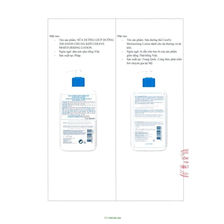 Sữa Dưỡng Thể CeraVe Moisturising Lotion 236ml/473ml