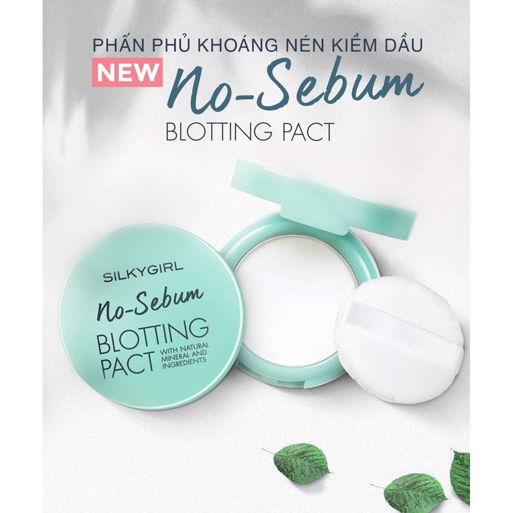 Phấn Phủ Khoáng Dạng Nén Silkygirl No-Sebum Blotting Pact Kiềm Dầu 7g