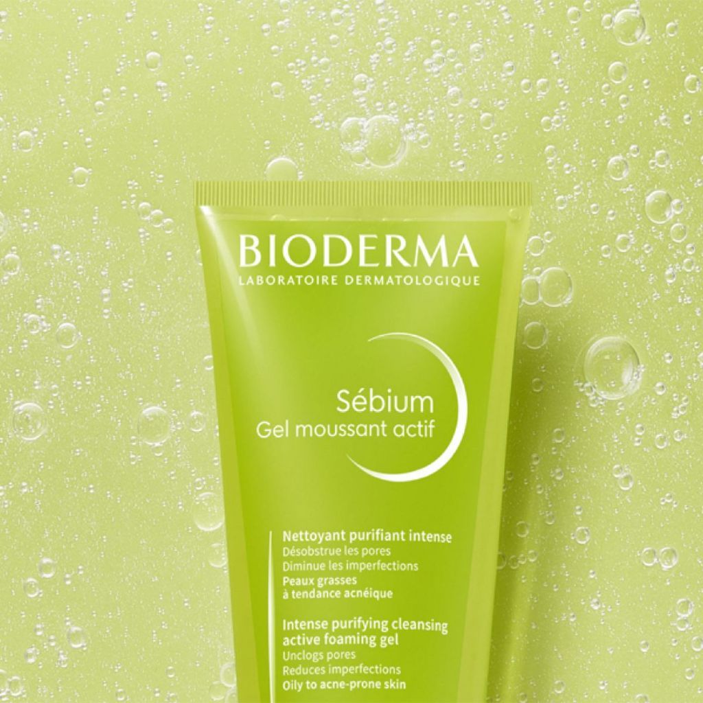 Gel Rửa Mặt Bioderma Sébium Gel Moussant Actif Làm Sạch Sâu, Giảm Mụn 200ml