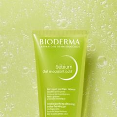 Gel Rửa Mặt Bioderma Sébium Gel Moussant Actif Làm Sạch Sâu, Giảm Mụn 200ml