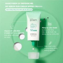 Kem Chống Nắng MAKE PREM UV Defense Me SPF50+ PA++++