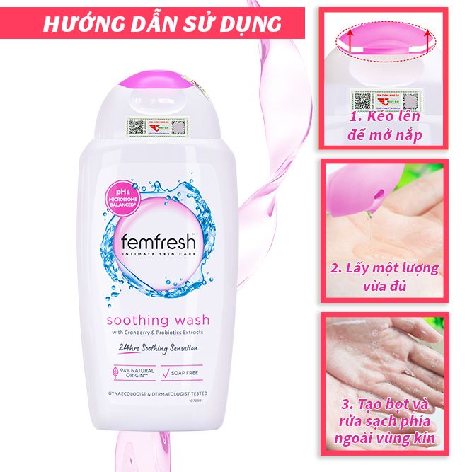 Dung dịch vệ sinh phụ nữ cao cấp Femfresh Soothing Wash 250ml
