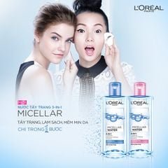 Nước tẩy trang LOreal Paris 3-in-1 Micellar Water / Revitalift Crystal 400ml