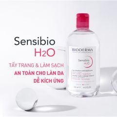 Nước tẩy trang Bioderma sensibio H2O nắp hồng cho da thường, da khô (100ml-250ml-500ml)