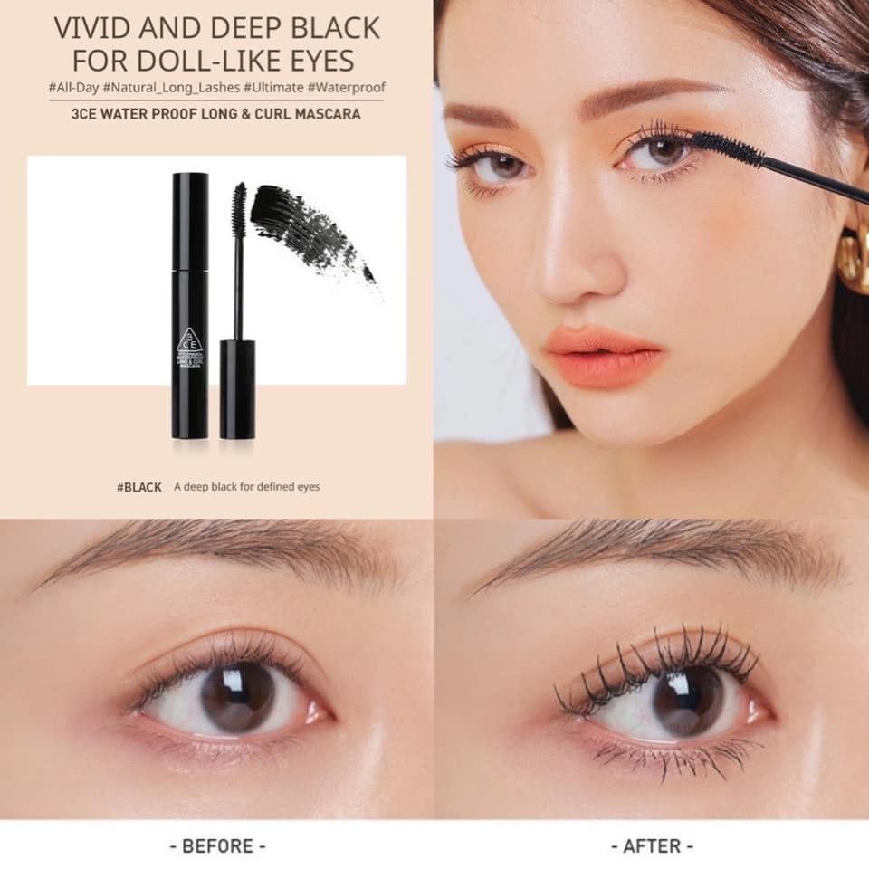 Chuốt mi 3CE Waterproof Mega Volume Mascara/ Long & Curl Mascara