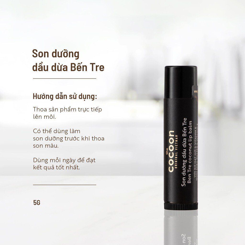 Son Dưỡng Dầu Dừa Bến Tre Cocoon 5g
