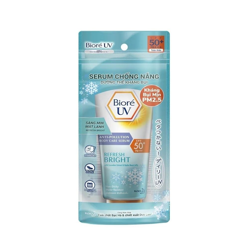 Serum Chống Nắng Dưỡng Thể Kháng Bụi Mát Lạnh Biore UV SPF 50+/PA+++