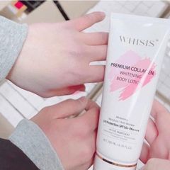 Kem Dưỡng Thể Trắng Da Nâng Tone  WHISIS Premium Collagen / Premium Glutathione  Whitening Body Lotion 200ml