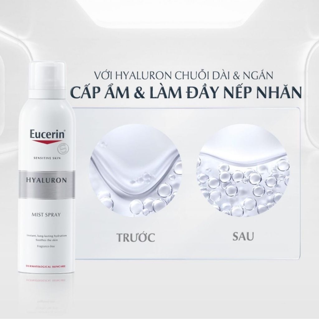 Xịt Dưỡng Ẩm Eucerin Hyaluron Mist Spray Sensitive Skin Dành Cho Da Nhạy Cảm