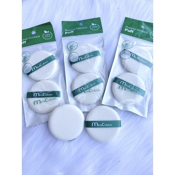 Bông Phấn Nước MiraCulous phấn ướt tay cầm vuông/ tròn bịch 2 miếng