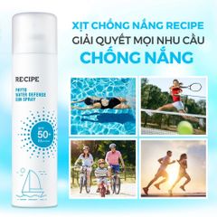 Xịt Chống Nắng RE:CIPE Phyto Water Defense Sun Spray SPF50 180ml